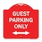 Signmission Guest Parking W/ Bidirectional Arrow, Red & White Aluminum Sign, 18" x 18", RW-1818-23930 A-DES-RW-1818-23930 - alternate 1